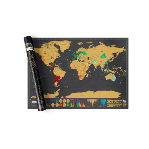 Scratch Map Chalk Edition Personalised World Map Poster With