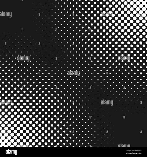 Abstract Halftone Dot Pattern Background Monochrome Vector Graphic