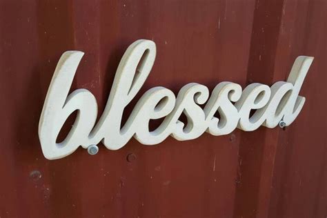 Blessed Wooden Letters Freestanding Wall By Okcustomfurniture