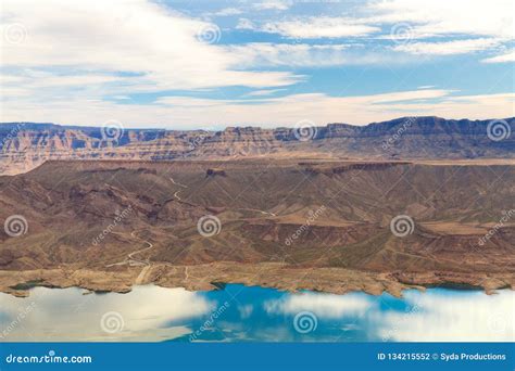 Aerial View Of Grand Canyon And Lake Mead Stock Photo Image Of