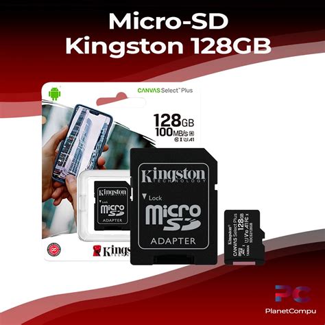 Microsd 128gb Kingston Canvas Select Plus A1 Clase 10 100mbs