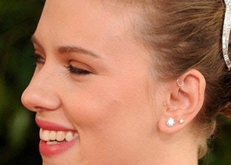 The piercing makes a comeback tattoos piercings piercings ear. Scarlett Johansson - love how pretty and delicate her ...