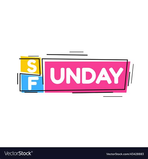 Sunday Funday Design Royalty Free Vector Image
