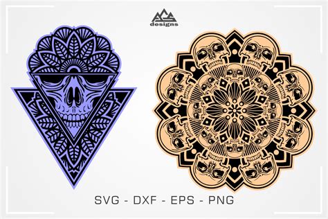Skull Mandala Art Svg Design By Agsdesign Thehungryjpeg