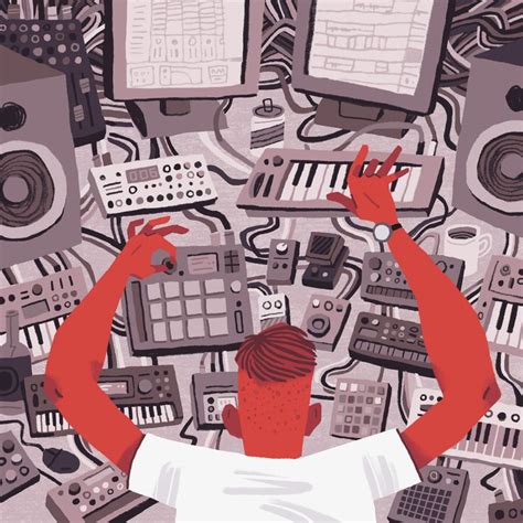 Music Production On Behance Electronics Illustration Illustration