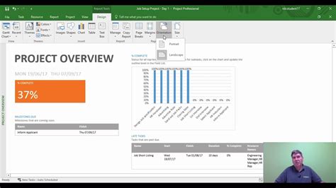 Microsoft Project Tutorial Creating And Using Reports Youtube