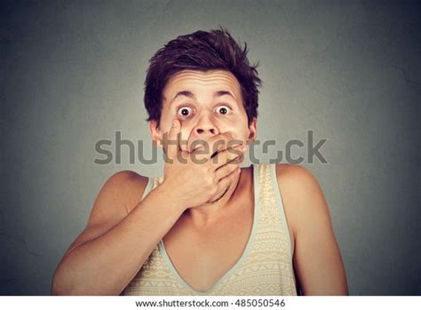 Young Man Looking Shocked Scared Stock Photo 485050546 Shutterstock