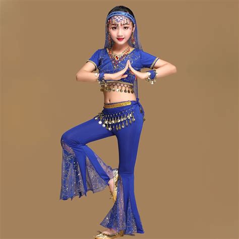 2018 Sari Dancewear Children Indian Outfits Bollywood Clothing Belly