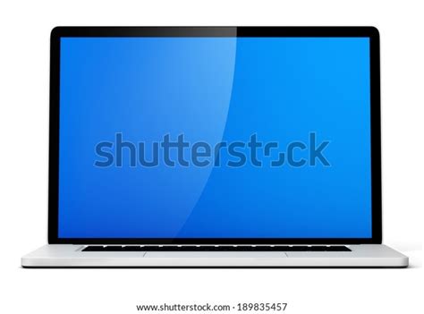 3d Laptop Blue Screen Stock Illustration 189835457 Shutterstock
