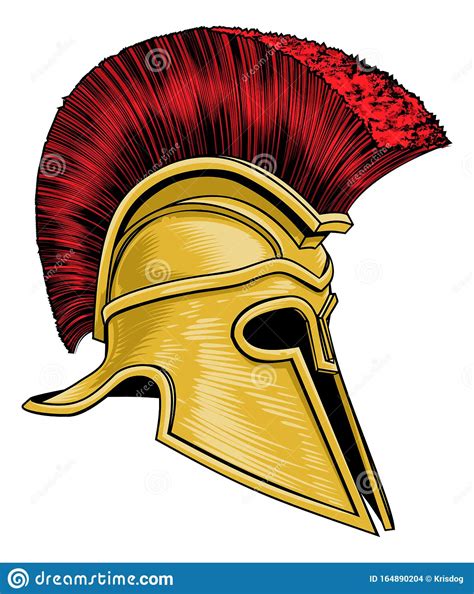 Ancient Greek Spartan Gladiator Warrior Helmet Stock
