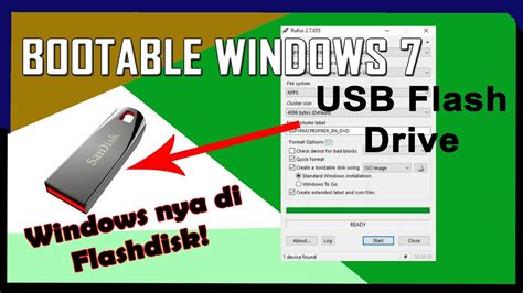 Cara Membuat Windows 7 Bootable Usb Dengan Rufus Bootabel Win 7 Usb