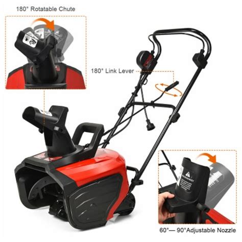 18 15 Amp Electric Snow Thrower Corded Snow Blower Driveway Patio 1