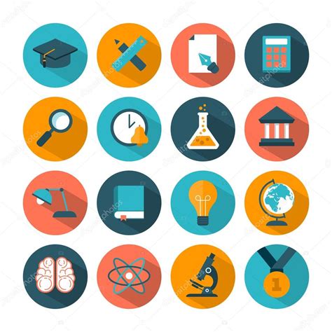 Set Of Modern Education Icons Stock Vector Image By ©mrvvv 60992189