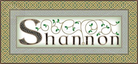 Irish Surname Shannon Intricately Rendered With Celtic Knots Etsy