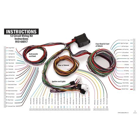 12 Circuit Mini Fuse Universal Hot Rod Wiring Harness Kit Electrical