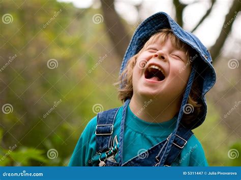 Blond Boy Are Laughing Stock Image Image Of Childhood 5311447