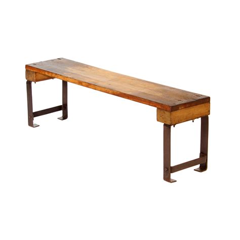 Industrial Folding Bench At 1stdibs