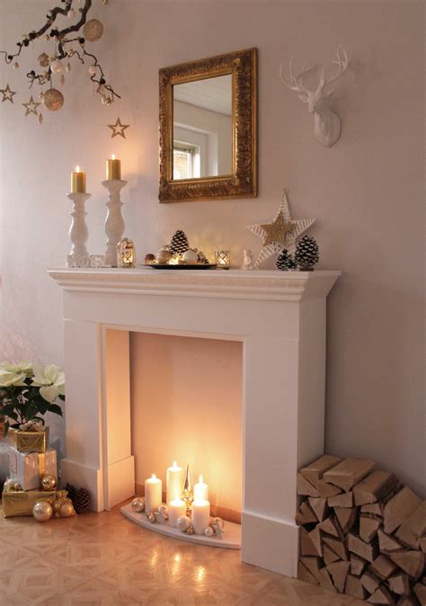 Selbstgebaute Kaminkonsole Faux Fireplace Christmas Fireplace Mantels