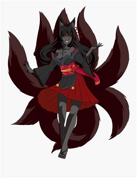 Nine Tailed Fox Girl Anime Free Transparent Clipart Clipartkey