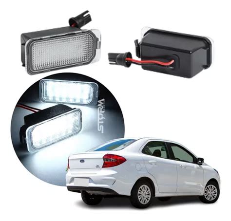 Luz De Placa Ford Ka Sedan Kit Par L Mpada Led Cor Branca Frete Gr Tis