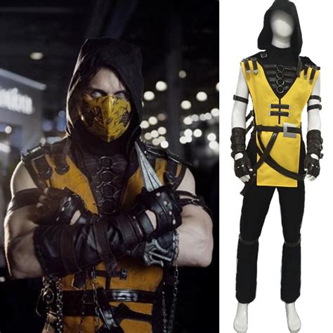 Mortal Kombat Scorpion Hanzo Hasashi Cosplay Costume Outfit Game Adult Costume Buy At The