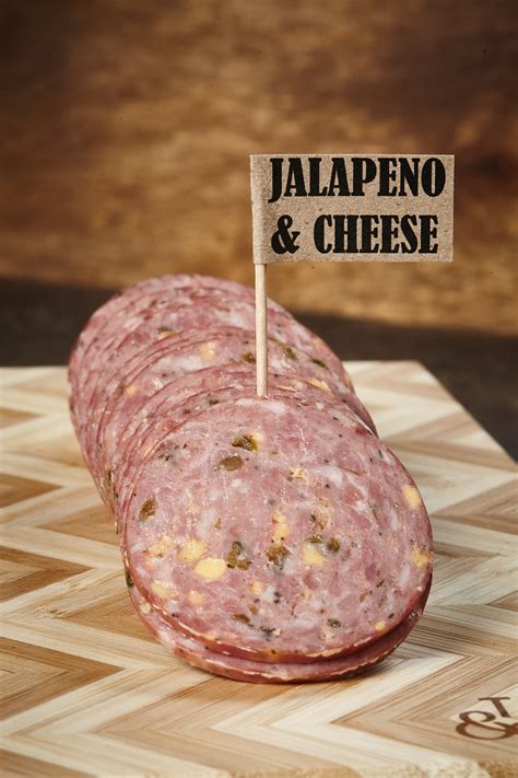 Jalapeno Cheese Summer Sausage 22 Oz Bellville Meat Market