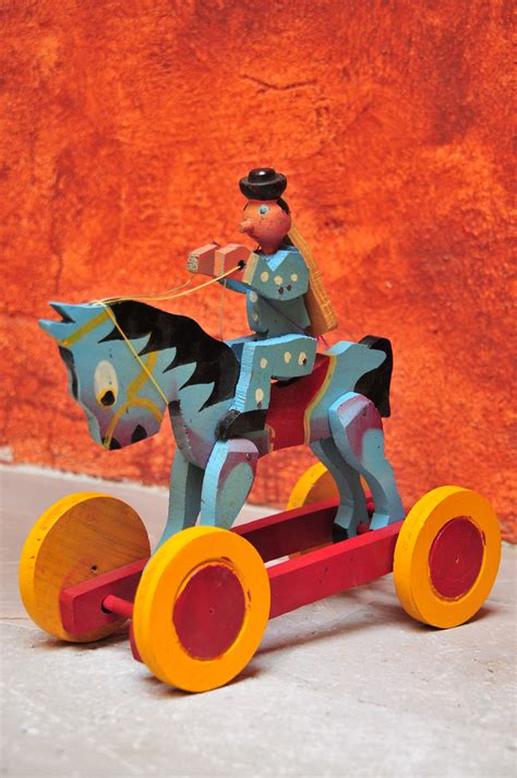 Caballito De Madera Mexican Crafts Mexican Folk Art Wooden Toy Car