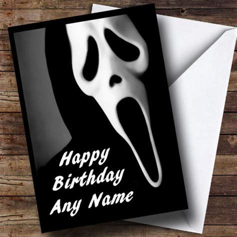Scream Scary Horror Personalised Birthday Card The Card Zoo
