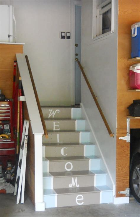 Follow duke manor on social media. Painted Garage Stairs - Shine Your Light