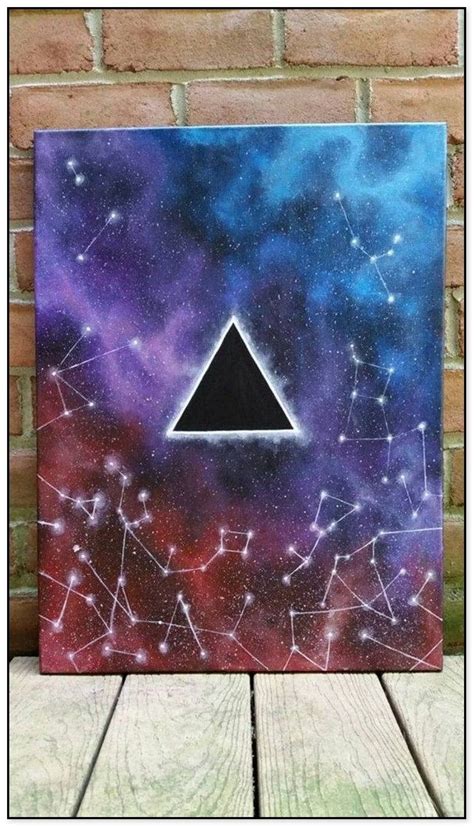 48 Easy Acrylic Canvas Painting Ideas For Beginners Space Painting