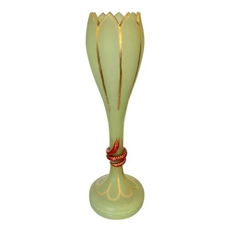 Large Antique Baccarat French Opaline Glass Vase 19th Century For Sale At 1stdibs