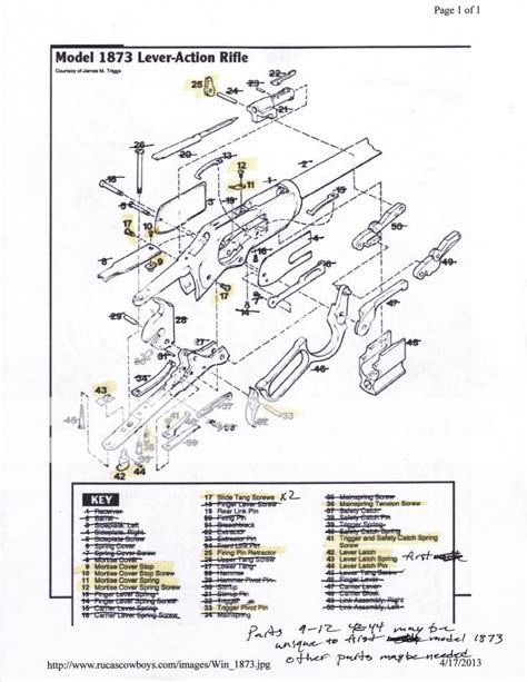 Winchester 1873 Parts Diagram 223