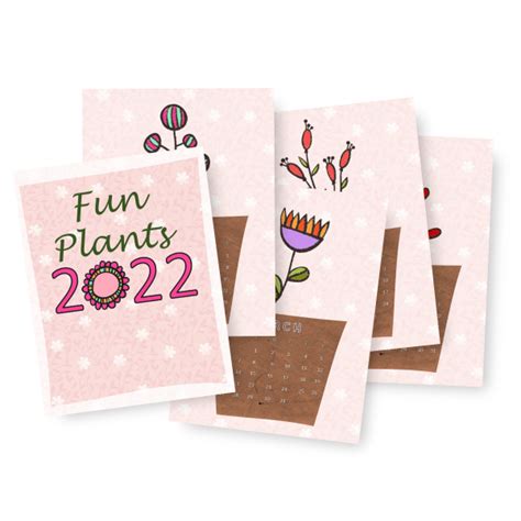 2022 Fun Plants Printable Calendar 8x10″ Angel Cuddle Publishing