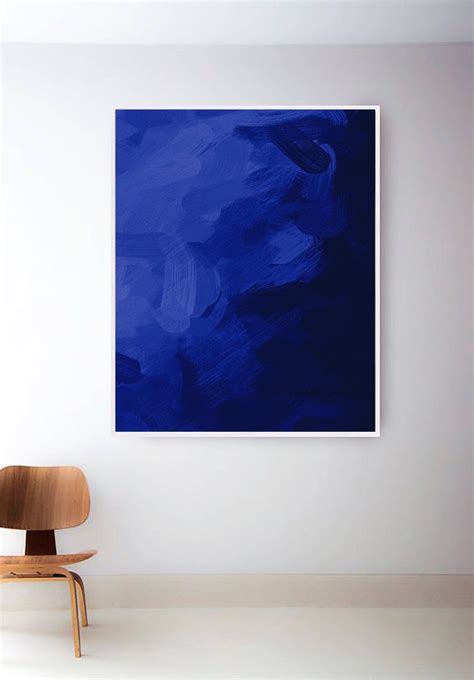 Abstract Blue Painting Dark Blue Abstract Print Large Etsy Abstract
