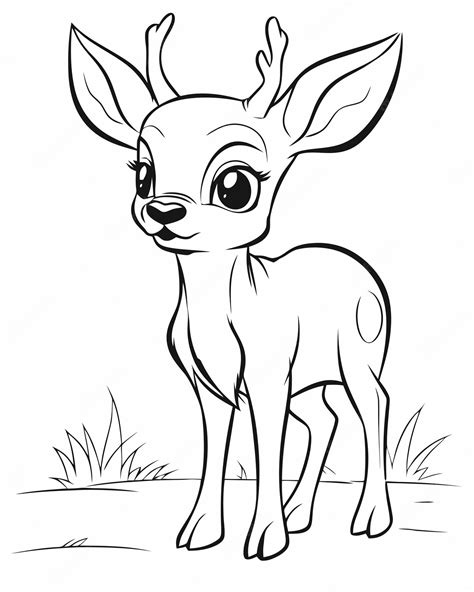 Baby Deer Coloring Page (Printable)