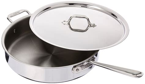 All Clad 4405 Stainless Steel Tri Ply Saute Pan With Lid Cookware 5