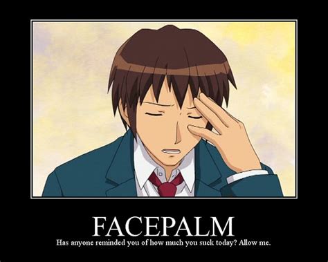 Another Facepalm Demotivator Anime Art Poses