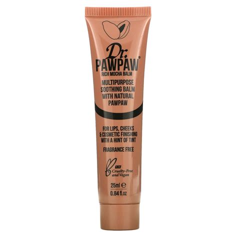 Dr Pawpaw Multipurpose Soothing Balm With Natural Pawpaw Rich Mocha 0 84 Fl Oz 25 Ml