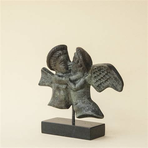 Love Cupid And Psyche Kissing Bronze Statue Ancient Greek God Eros And
