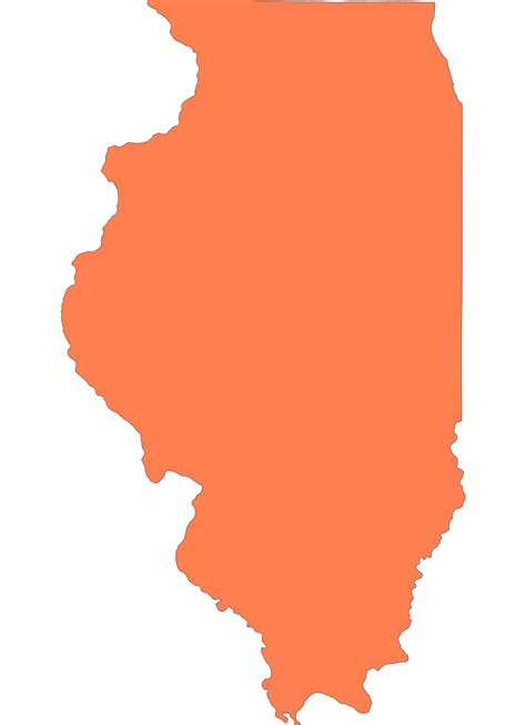 Illinois State Map Hd Transparent Png