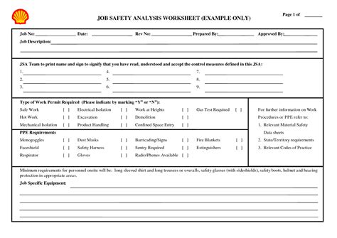 Literary analysis worksheets show students how to craft the perfect essay, no matter the assignment. 9 Best Images of On The Job Safety Worksheets - Equipment Checklist Sample Template, MSDS ...