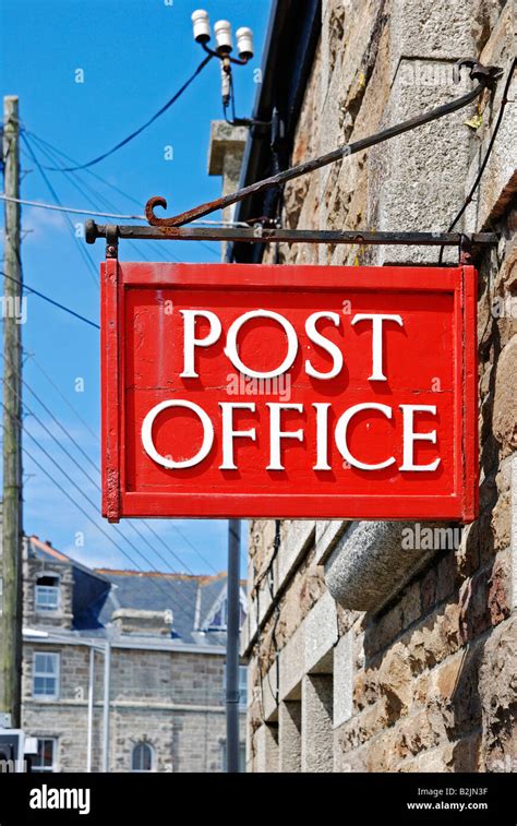 An Old Fashioned Post Office Sign Stock Photo Alamy