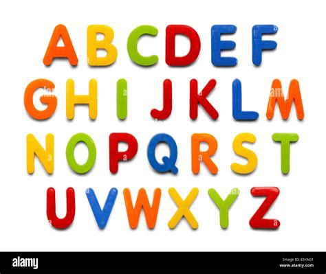 Magnetic Plastic Alphabet Colorful Abc Letters Isolated On White