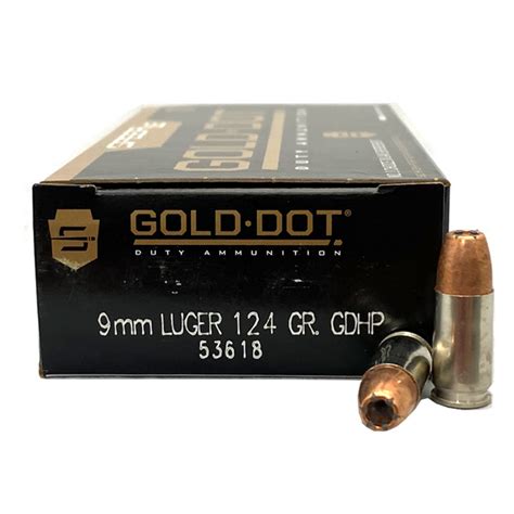 9mm Speer Gold Dot 124 Grain Jhp Velocity Ammunition Sales