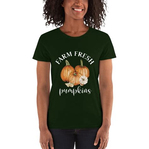 Farm Fresh Pumpkins Womens T Shirt Fall Tee Cute Fall Etsy