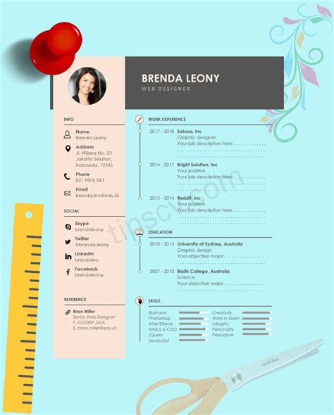 Download 12+ Template CV Kreatif Format Doc Pdf Siap Pakai