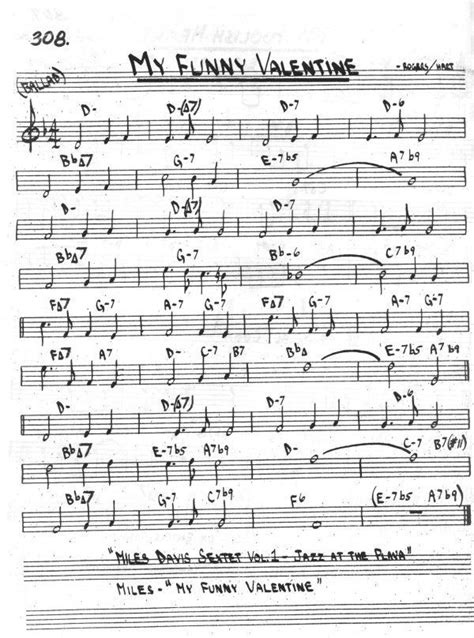 I love most styles of music, and will often change my playlist daily, unless a song just sticks with me, then i listen to the bloody thing for up to a week to a month straight. My Funny Valentine -Rogers Hart | Saxophone sheet music, Trumpet sheet music, My funny valentine