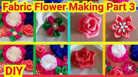 Flower Making Fabric Flower Making Step By Step Diy How To Make