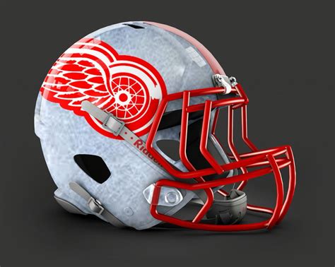 Detroit Red Wings Football Helmet Nfl