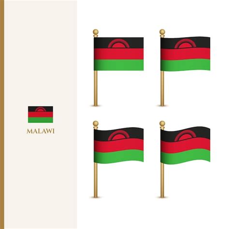 Premium Vector Waving Malawi Flags 3d Vector Illustration Flag Of Malawi